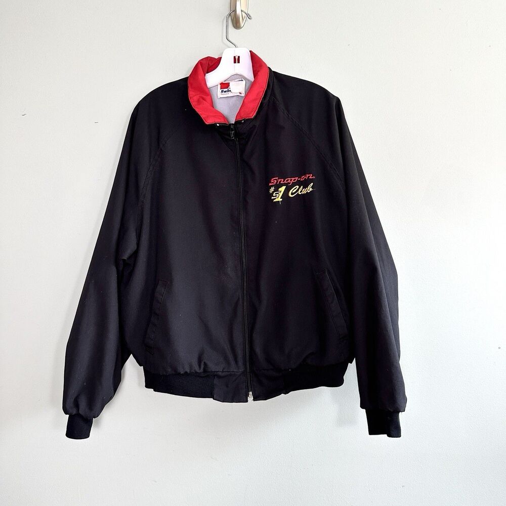 VTG Swingster Snap On Tools Jacket Mens Large Full Zip Bomber S1 Club USA Made